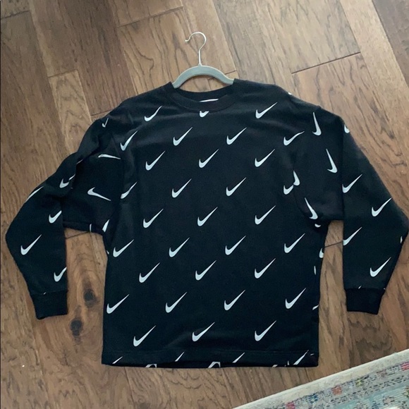 Nike Rally Print Metalic Crew Oversize Sweatshirt - Picture 4 of 8